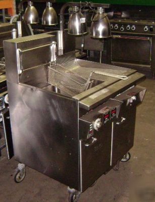 Keating electric fryer w/ dump & filtration system