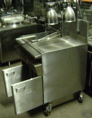 Keating electric fryer w/ dump & filtration system