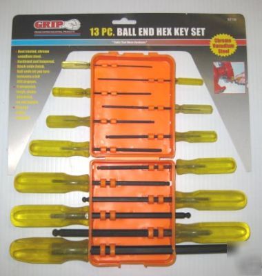 Grip 13 pc ball-end hex driver set hex key set