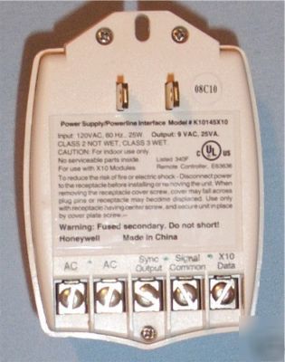 K10145X10 ademco honeywell lynx ri alarm power 9V 25VA 