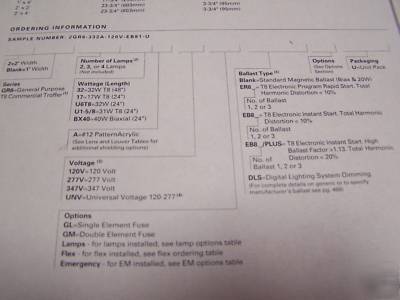 New cooper metalux fluorescent light 2GR8-2U15/8A-unv-g