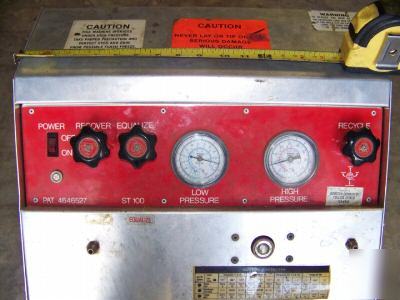 Refrigerant recovery systems inc. model st-100, hvac
