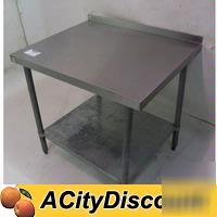 Used stainless kitchen prep table equipment stand