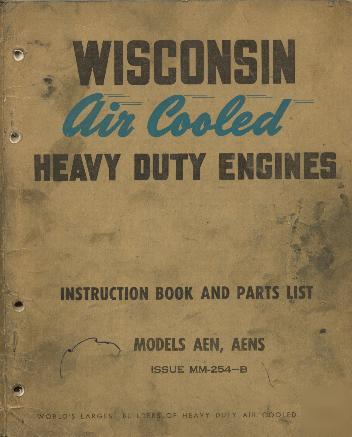 Wisconsin engine instruction and parts manual aen aens