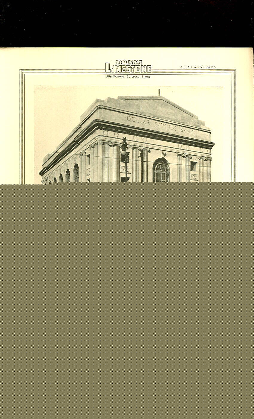 New 1922 indiana limestone- dollar savings bank- york ny