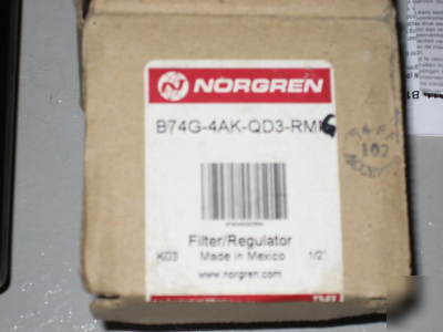 Norgren excelon 74 filter-regulator 1/2PTF manual drain
