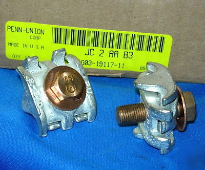 50 penn-union #6-1/0 copper jumper/ground clamp jc-2-aa