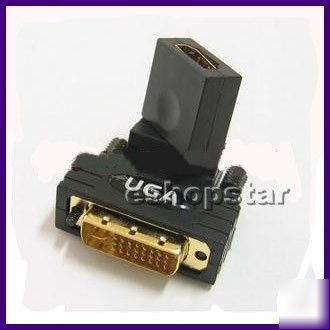 Dvi 24+5 male to hdmi female adapter converter for hdtv
