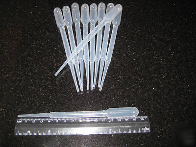 100 x 3ML graduated disposable pasteur pipettes plastic