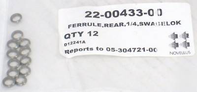 *12PC* novellus 22-00433-00 ferrule, rear 1/4