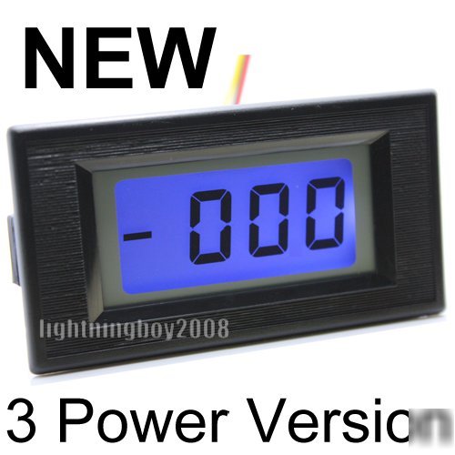 3Â½ dc +/- 500A blue lcd digital amp panel meter + shunt