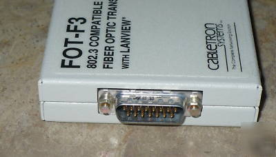 Cabletron fot-F3 fiber optic transceiver with lanview 