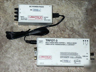 Cabletron fot-F3 fiber optic transceiver with lanview 