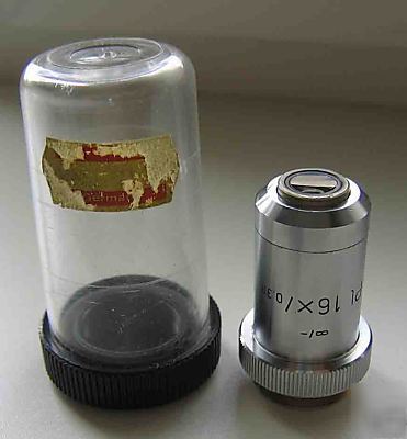 Leitz wetzlar planachromat objective 16X 0,3 microscope