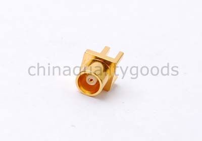 Mcx female pcb edge connector goldplated 50 ohm #0062