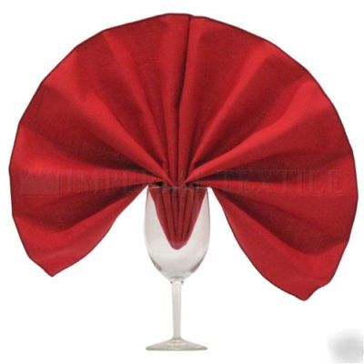 New lot of 46 cloth dinner napkins bright red 17 x 17 