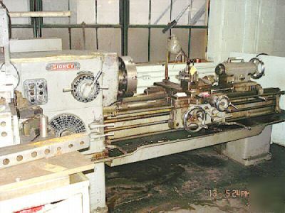 Sidney 22 x 52 geared head engine lathe w/ 4 jaw chuck