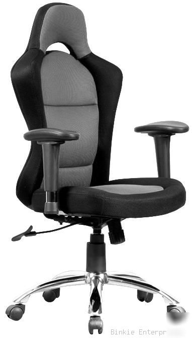 High back grey black mesh computer office desk chair