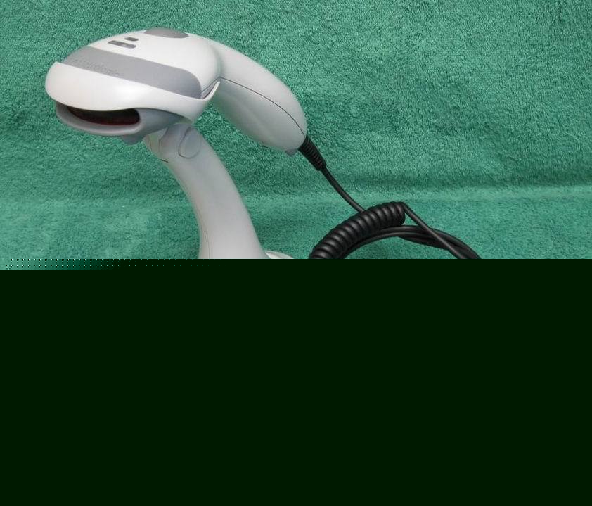 Metrologic voyager usb barcode scanner with stand 