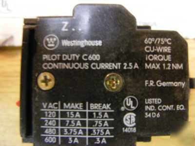 New 2 westinghouse ZA1-20-30 timing blocks 30 sec delay
