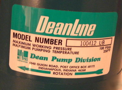 New dean vertical in-line centrifugal pump *** ***