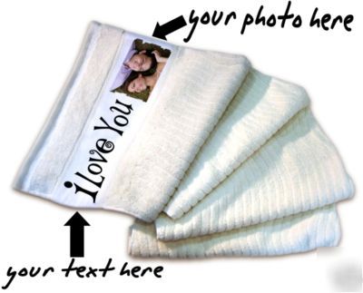 Personalized i love you towel,custom photo,text,20X36