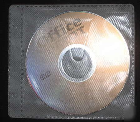 1000 double-sided dvd cd plastic sleeve white color