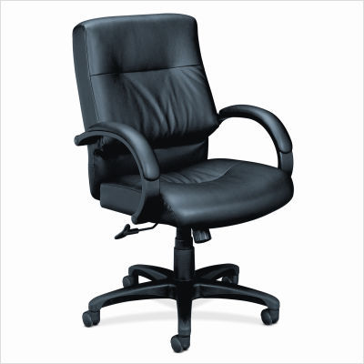 Hon VL690 series managerial mid-back leather chair