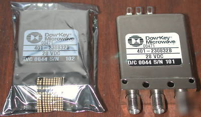 New dow-key microwave 401-290832B rf switch, lot of 2, 
