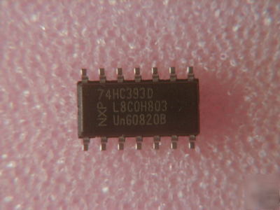Qty 10 * 74HC393 74HC393D dual 4-bit bin counter smd 14