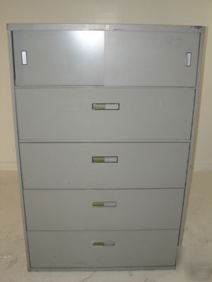 Steel case 5 drawer lateral file cabinets