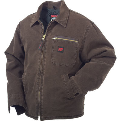 Tough duck washed chore jacket - xx-l, chestnut