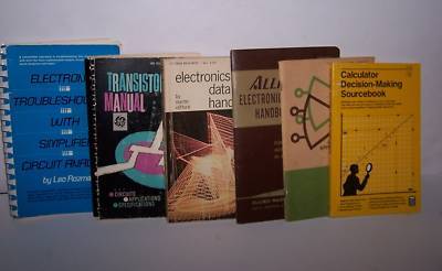 Vintage electronic manuals, guides, handbooks books