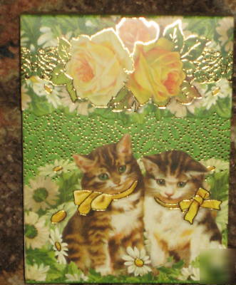 Punch studio 75 sheet pocket notepad 2 little kittens