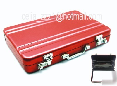 Rosy red-aluminum name/credit card case