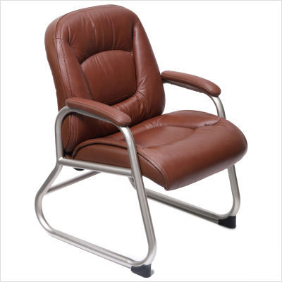 Ultimo ez-assemble guest chair black leather