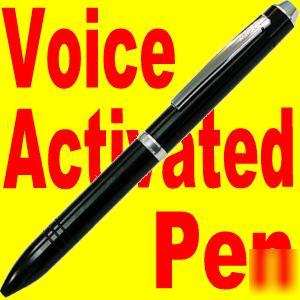 Voice activated pen recorder digital audio recording
