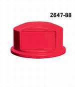 Duramold brute red dome top for 2641, 2643 containers