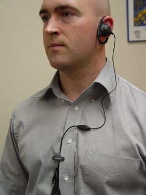 D-ring headset for motorola business class radios