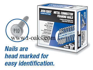 Duo-fast metal connector positive placement 1 1/2 x 131