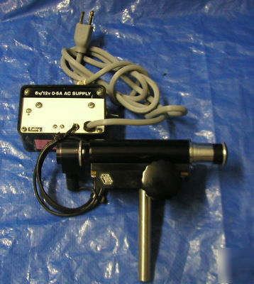 Ealing microscope focus tube lighted beam splitter