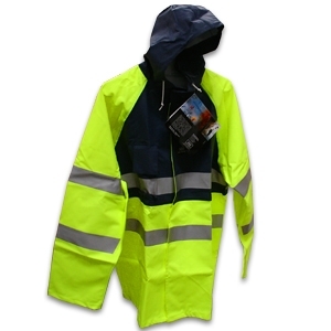 Helly hansen 70002 yellow waterproof security jacket lg