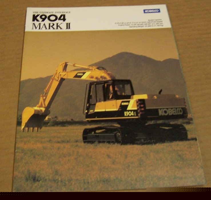 Kobelco 1985-1990 K904 excavator sales brochure