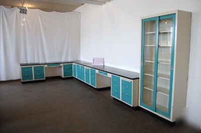 Laboratory cabinets w/ shelf , lab cabinets/benches