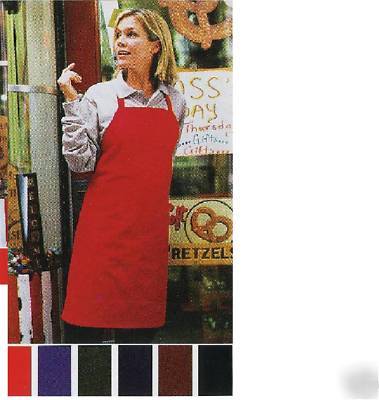 1 restaurant kitchen bib apron black,red,blue,green 