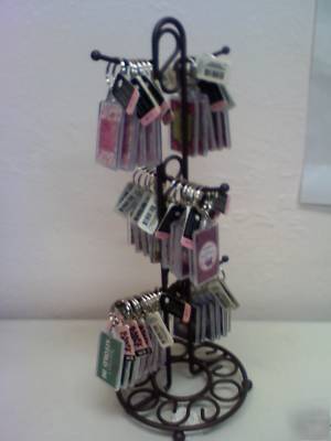 Counter display rack with 36 sassy keychains included 