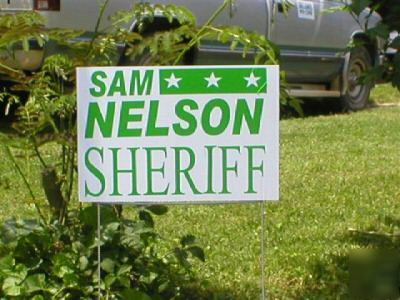 Custom sign coroplast 24X36 your message 2 sided +stake