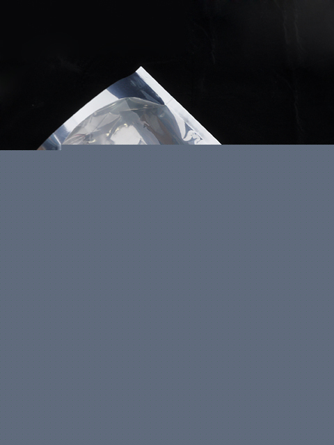 100 silver metallic clear stand up ziplock bag 16Ã—26CM