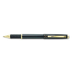 Excalibur fine line black barrel rollerball pen, black 