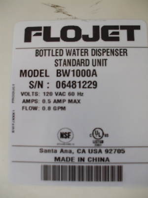Flojet BW1000A bottled water dispensing system